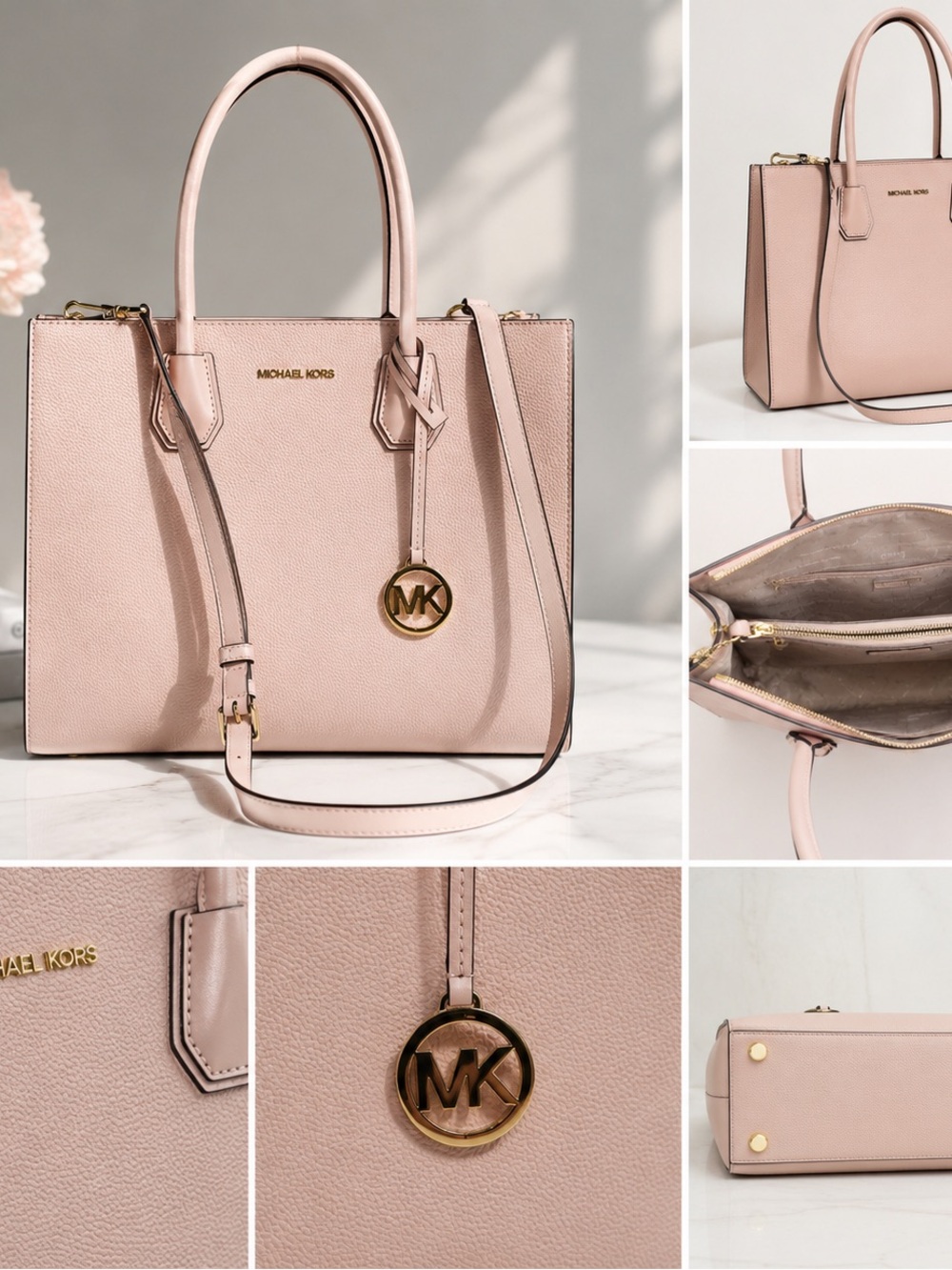 Michael Kors Pink Large Crossbody Satchel